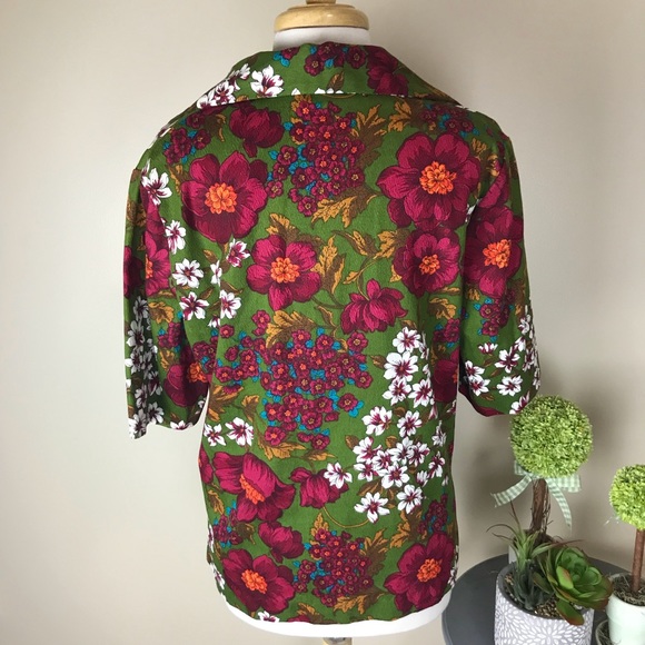 Pykettes Vintage Button Front Floral Shirt - Picture 3 of 7